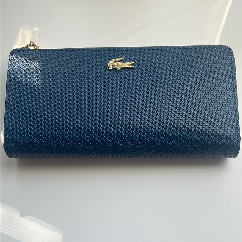 Lacoste Textured Navy Wallet for Women